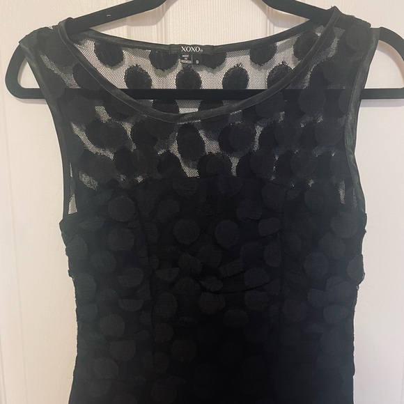 Black polka dot midi dress - Picture 2 of 4